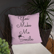 Load image into Gallery viewer, &#39;You Make Me Smile Unicorn Crown&#39; Basic Pillow
