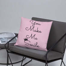 Load image into Gallery viewer, &#39;You Make Me Smile Unicorn Crown&#39; Basic Pillow
