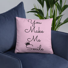 Load image into Gallery viewer, &#39;You Make Me Smile Unicorn Crown&#39; Basic Pillow
