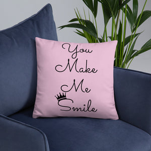 'You Make Me Smile Unicorn Crown' Basic Pillow