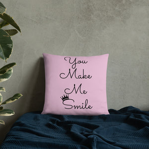 'You Make Me Smile Unicorn Crown' Basic Pillow