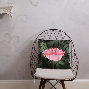 'Flamingo Mingle' Basic Pillow