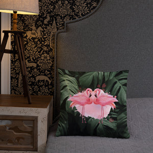 'Flamingo Mingle' Basic Pillow