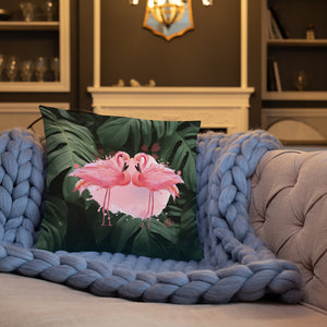 'Flamingo Mingle' Basic Pillow