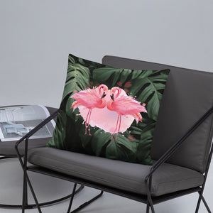 'Flamingo Mingle' Basic Pillow