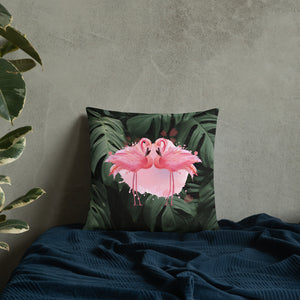 'Flamingo Mingle' Basic Pillow