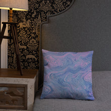 Load image into Gallery viewer, &#39;Pink &amp; Blue Swirl&#39; Basic Pillow
