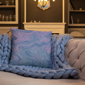 'Pink & Blue Swirl' Basic Pillow