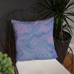 'Pink & Blue Swirl' Basic Pillow