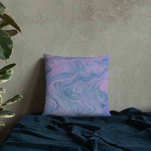 'Pink & Blue Swirl' Basic Pillow