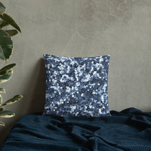 Load image into Gallery viewer, &#39;Blue Glitter Confetti Print&#39; Basic Pillow
