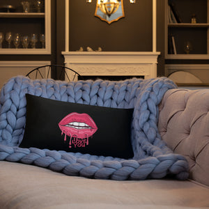 'I Love You Lips & Unicorn' Basic Pillow