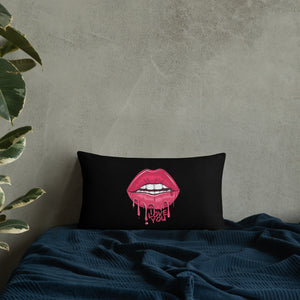 'I Love You Lips & Unicorn' Basic Pillow