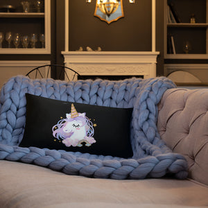 'I Love You Lips & Unicorn' Basic Pillow