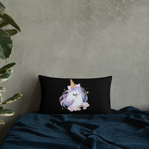 'I Love You Lips & Unicorn' Basic Pillow