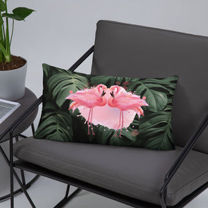 'Flamingo Mingle' Basic Pillow