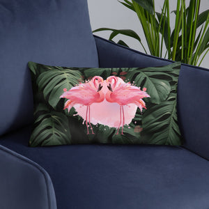 'Flamingo Mingle' Basic Pillow