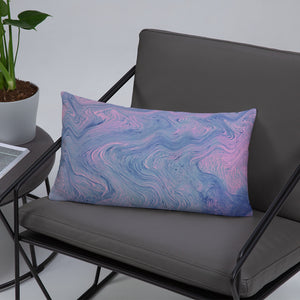 'Pink & Blue Swirl' Basic Pillow