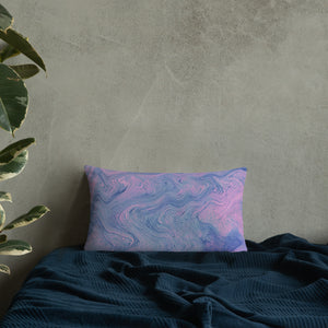 'Pink & Blue Swirl' Basic Pillow