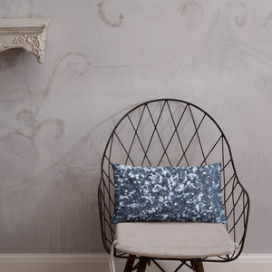 'Blue Glitter Confetti Print' Basic Pillow