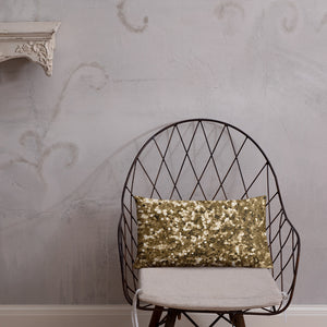 'Gold Glitter Confetti Print' Basic Pillow