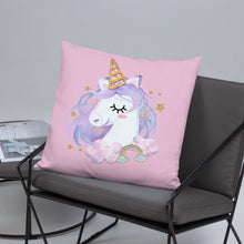 Load image into Gallery viewer, &#39;You Make Me Smile Unicorn Crown&#39; Basic Pillow
