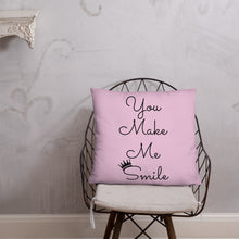 Load image into Gallery viewer, &#39;You Make Me Smile Unicorn Crown&#39; Basic Pillow
