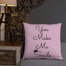 Load image into Gallery viewer, &#39;You Make Me Smile Unicorn Crown&#39; Basic Pillow
