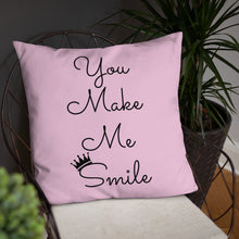 Load image into Gallery viewer, &#39;You Make Me Smile Unicorn Crown&#39; Basic Pillow
