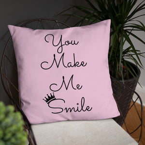 'You Make Me Smile Unicorn Crown' Basic Pillow