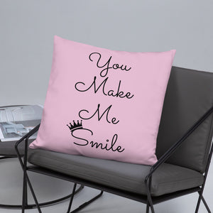 'You Make Me Smile Unicorn Crown' Basic Pillow