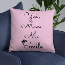 Load image into Gallery viewer, &#39;You Make Me Smile Unicorn Crown&#39; Basic Pillow
