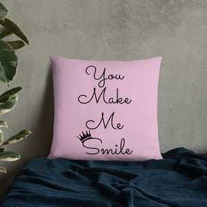 'You Make Me Smile Unicorn Crown' Basic Pillow