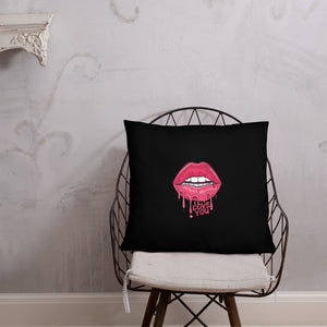 'I Love You Lips & Unicorn' Basic Pillow