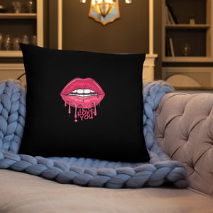 'I Love You Lips & Unicorn' Basic Pillow