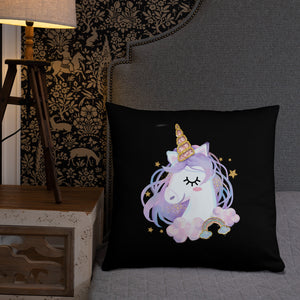 'I Love You Lips & Unicorn' Basic Pillow