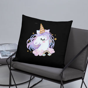 'I Love You Lips & Unicorn' Basic Pillow