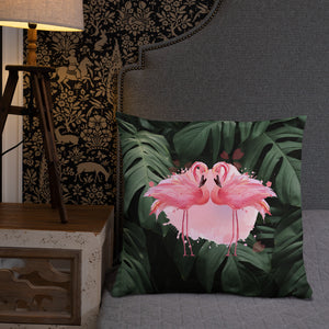 'Flamingo Mingle' Basic Pillow