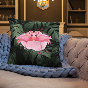 'Flamingo Mingle' Basic Pillow