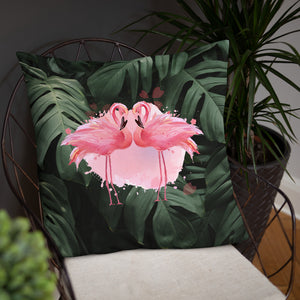 'Flamingo Mingle' Basic Pillow