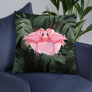 'Flamingo Mingle' Basic Pillow