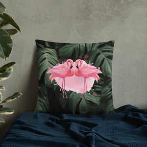 'Flamingo Mingle' Basic Pillow