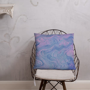 'Pink & Blue Swirl' Basic Pillow