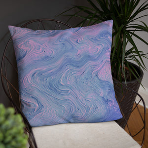 'Pink & Blue Swirl' Basic Pillow