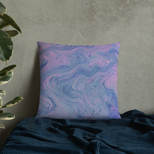 'Pink & Blue Swirl' Basic Pillow