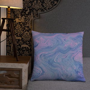 'Pink & Blue Swirl' Basic Pillow