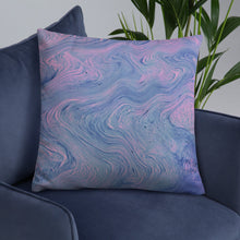 Load image into Gallery viewer, &#39;Pink &amp; Blue Swirl&#39; Basic Pillow
