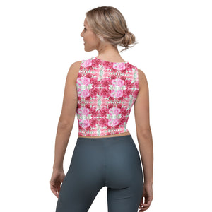 'Pink Flower Power' Crop Top