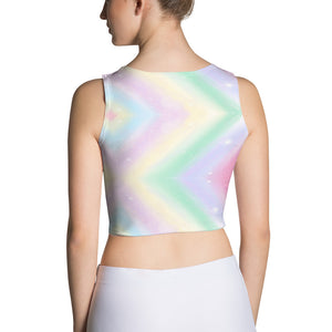 'Pastel Rainbow Print' Crop Top