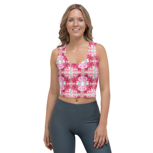 'Pink Flower Power' Crop Top